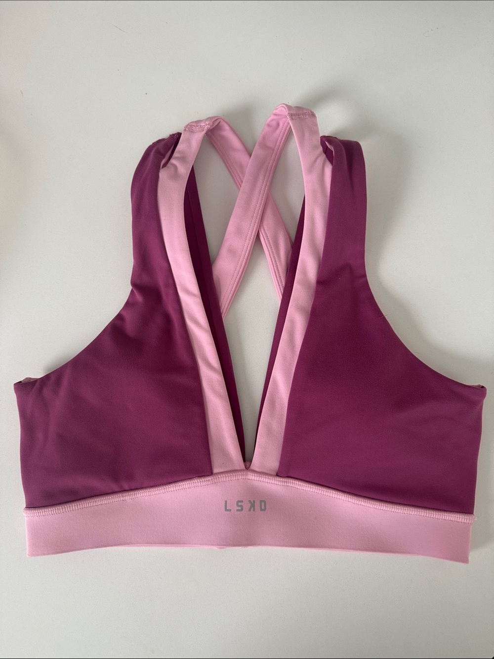 LSKD M pink rose/boysenberry Stamina bra